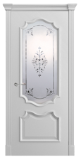 Межкомнатная дверь «Флоренция», эмаль грей, стекло Мечта (комплект)